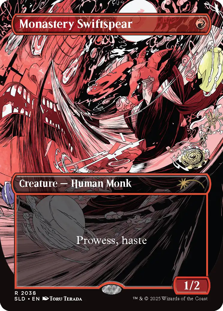 Monastery Swiftspear, a card from the drop titled VroooOOOMMMMMM!. Image credit: Wizards of the Coast