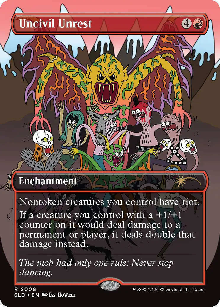 Uncivil Unrest, a card from the Featuring: Jay Howell Secret Lair drop. Image credit: Wizards of the Coast