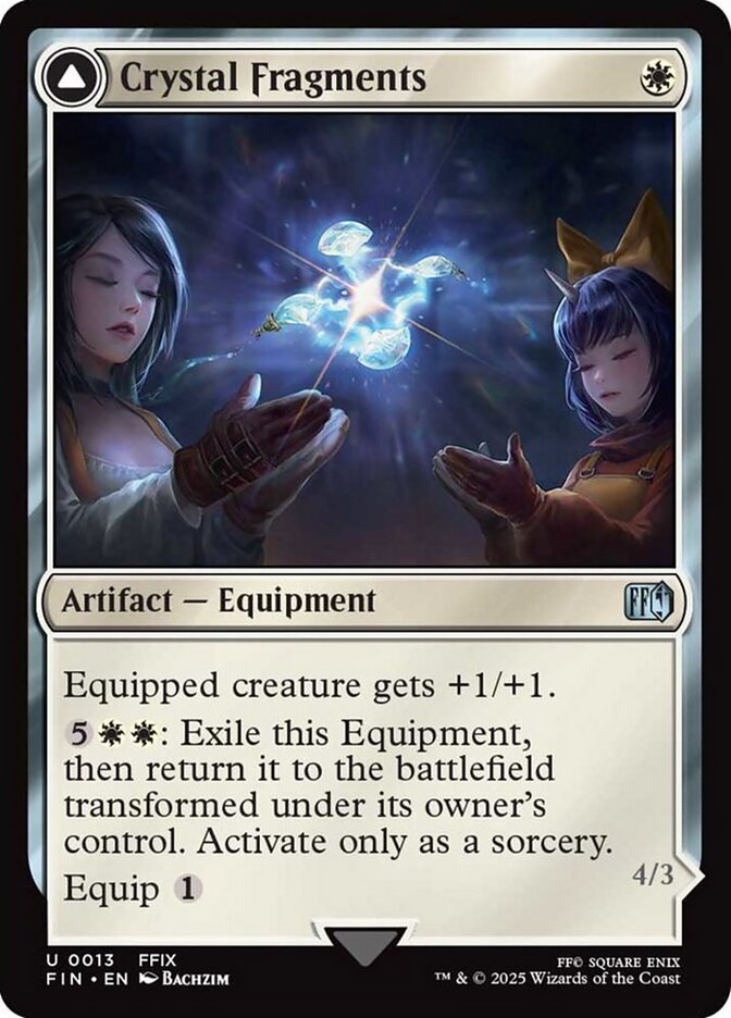 Crystal Fragments, a new card from MTGFIN. Previewed on Wednesday, May 21st. Image credit: Wizards of the Coast and Square Enix