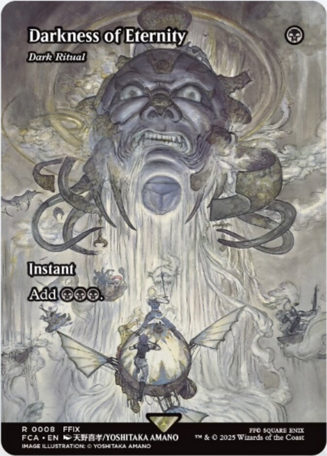 Dark Ritual reskinned as "Darkness of Eternity", a pivotal moment from FFIX depicted in the Through the Ages bonus sheet. Image credit: Wizards of the Coast and Square Enix