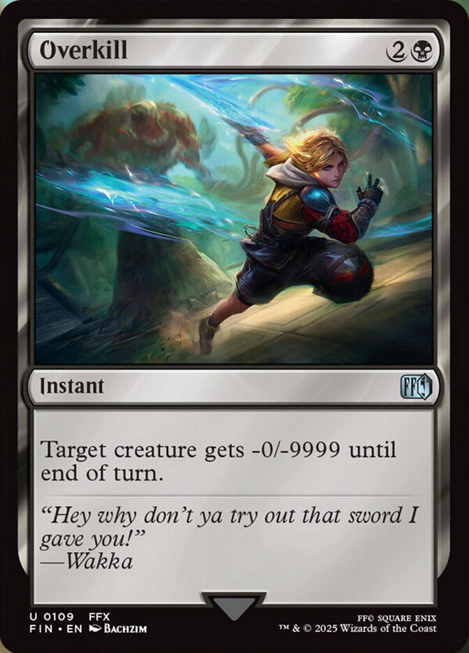 Overkill, a new card from MTGFIN. Previewed on Friday, May 23rd. Image credit: Wizards of the Coast and Square Enix.