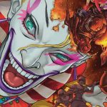 The art for Laughing Mad, a new card from Final Fantasy. Illustrated by RARE ENGINE. Image credit: Wizards of the Coast and Square Enix