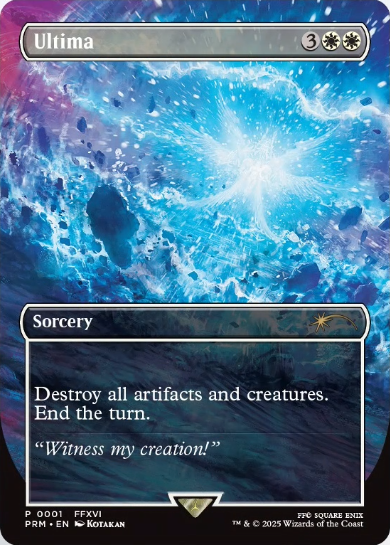 Ultima, a Standard Showdown promo. Also in the main Final Fantasy set. Image credit: Wizards of the Coast and Square Enix