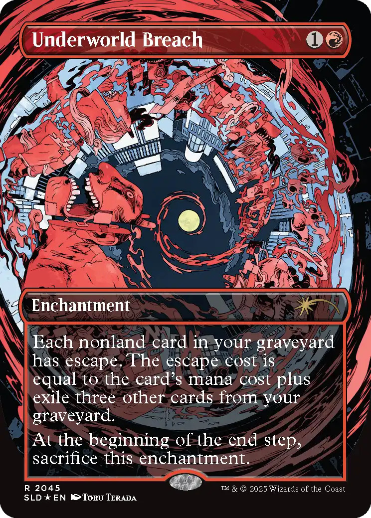 The render for the raised foil copy of Underworld Breach from The Ultimate Pencil Superdrop for Secret Lair. Image credit: Wizards of the Coast