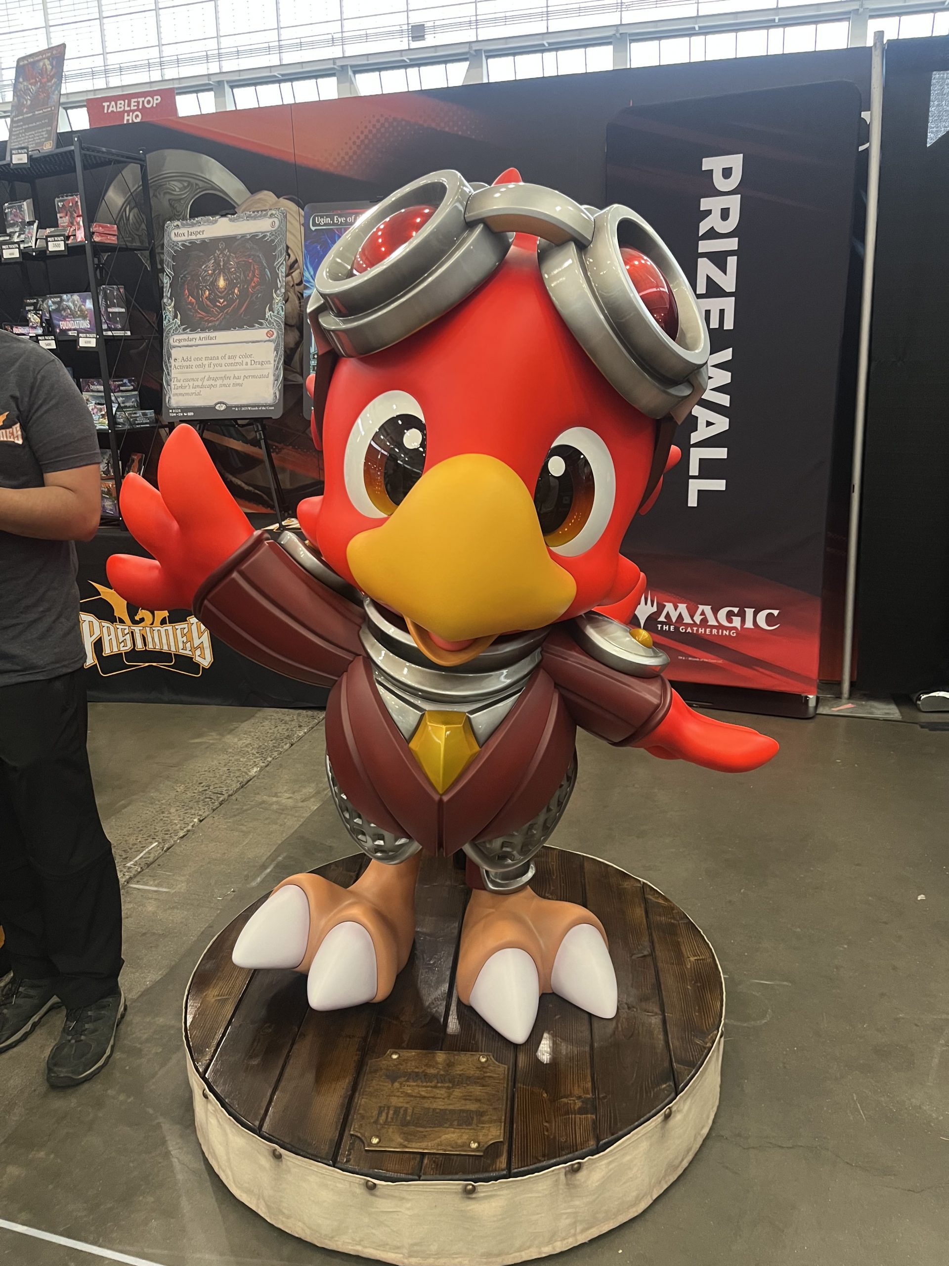 The statue of "Chocobo, Awakened Inferno" from the play area of PAX East. Photo credit: Cooper Gottfried