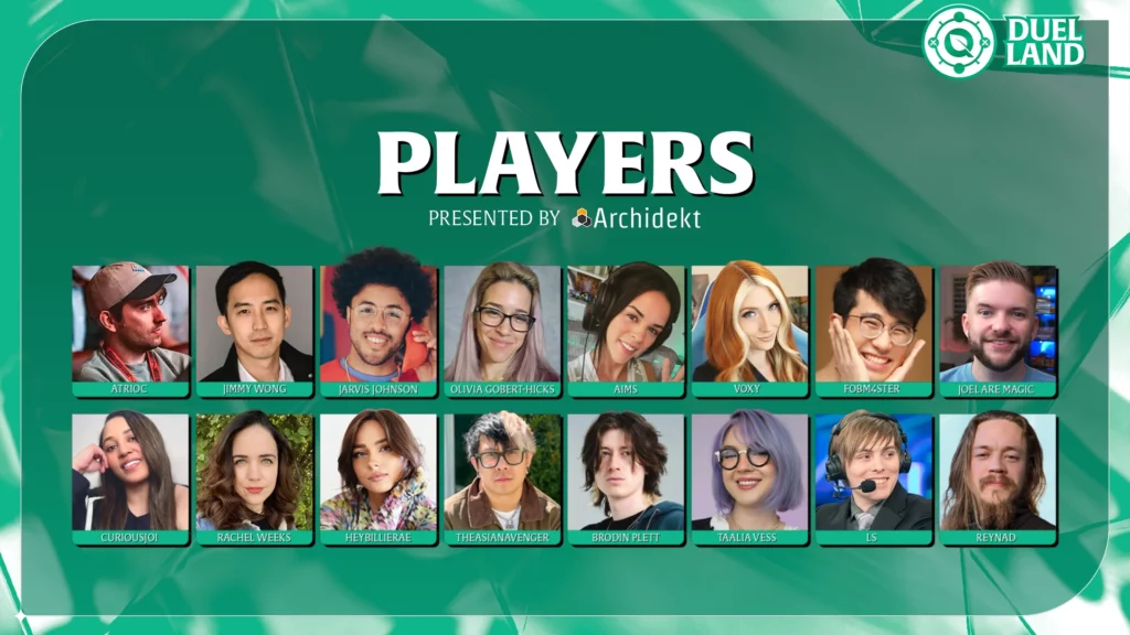 player roster for duel land charity event