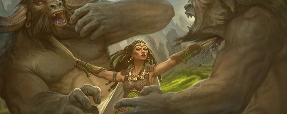 Background image for Mono-Green Spellslinger With Anthousa, Setessan Hero
