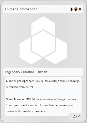 Card designed using the custom card editor page