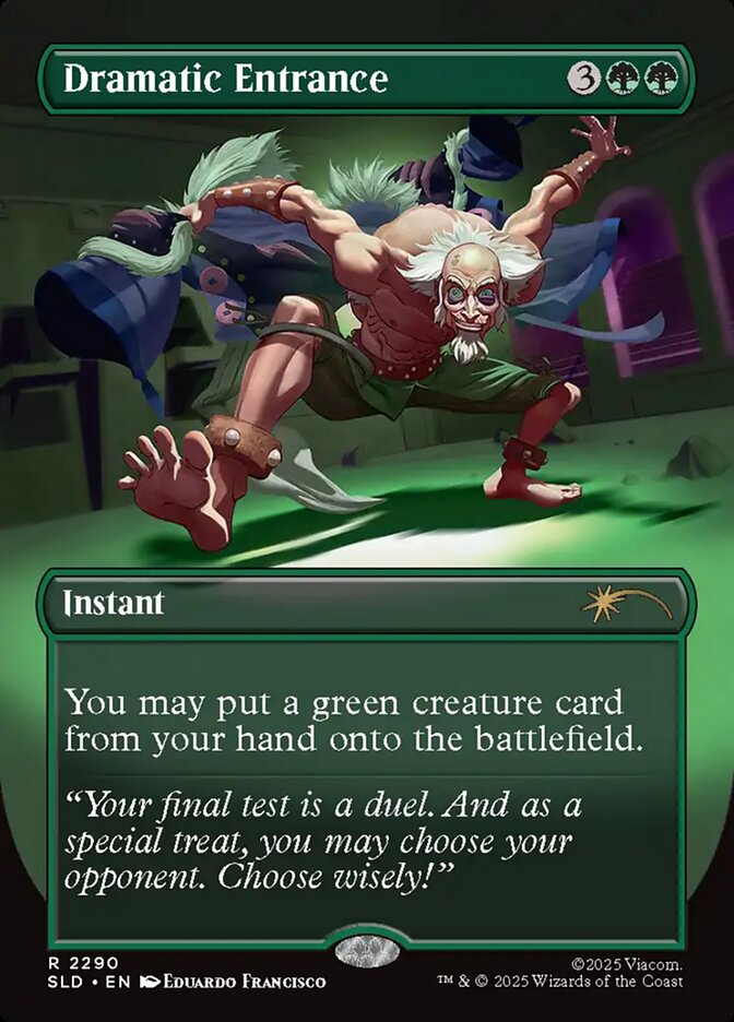 Dramatic Entrance. Image credit: Wizards of the Coast and Viacom