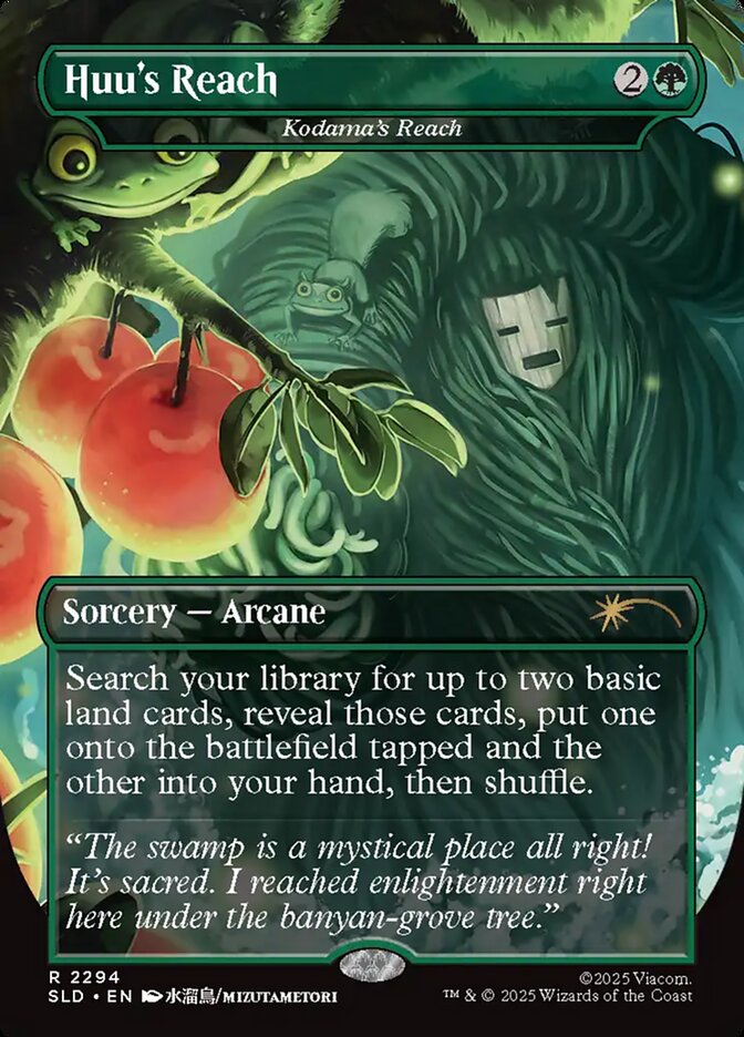 Kodama's Reach as "Huu's Reach". Image credit: Wizards of the Coast and Viacom
