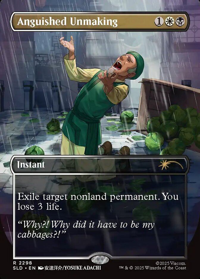 Anguished Unmaking. Image credit: Wizards of the Coast and Viacom