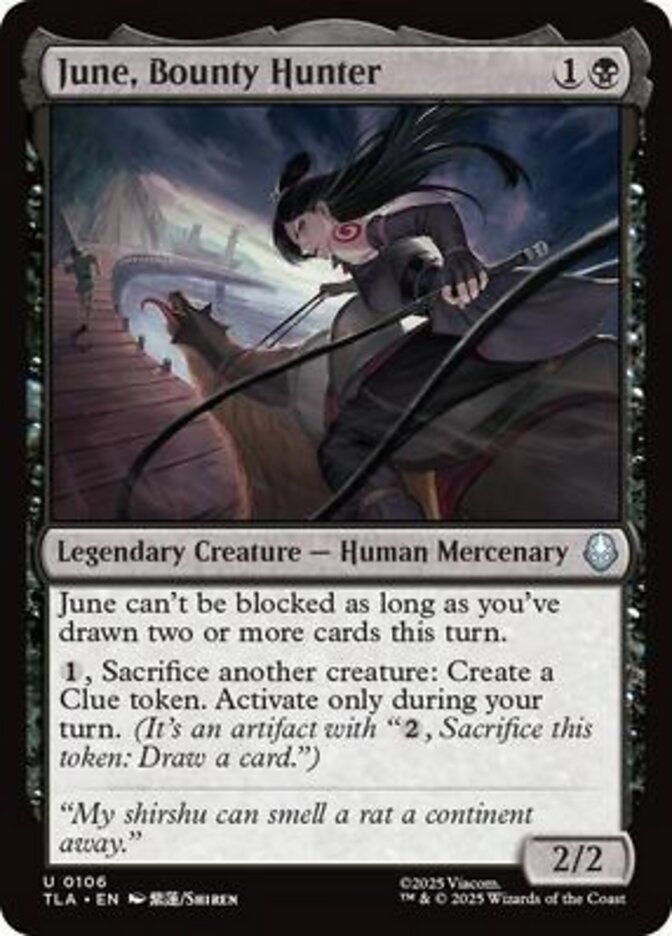 June, Bounty Hunter. Image credit: Wizards of the Coast and Viacom