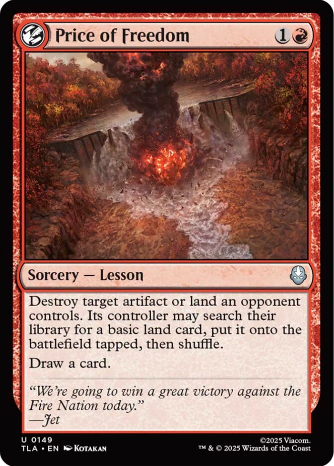 Price of Freedom. Image credit: Wizards of the Coast and Viacom