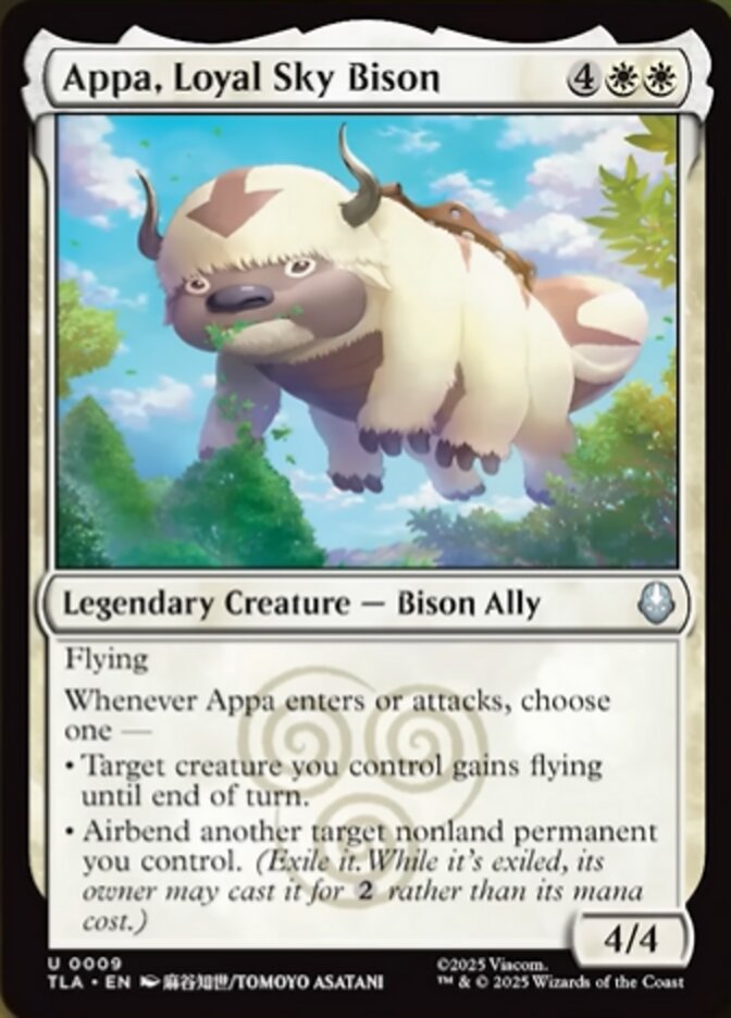Appa, Loyal Sky Bison. Image credit: Wizards of the Coast and Viacom