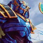 The featured art for the article on most played legendary commander cards in 2025 is Hashaton, Scarab's Fist by Wisnu Tan