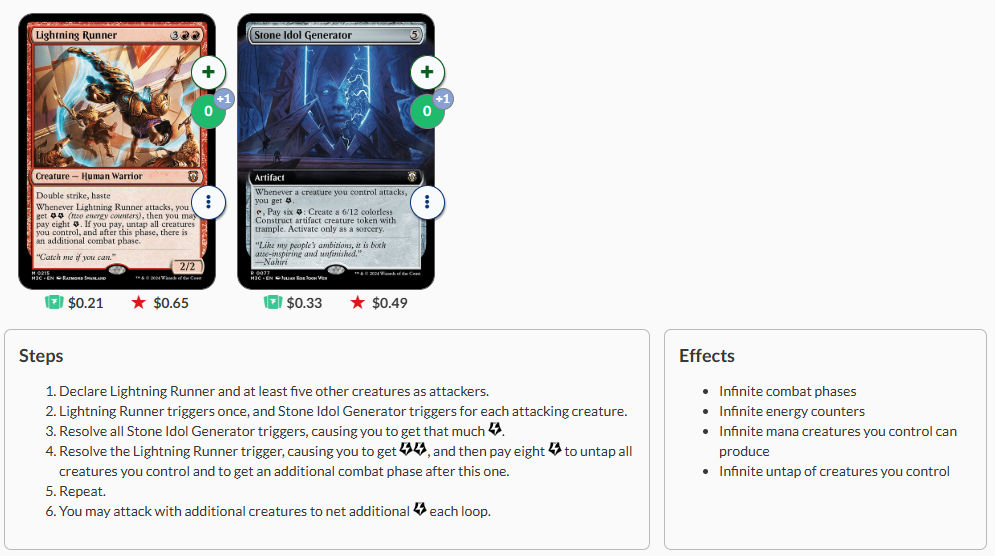 Lightning Runner and Stone Idol Generator